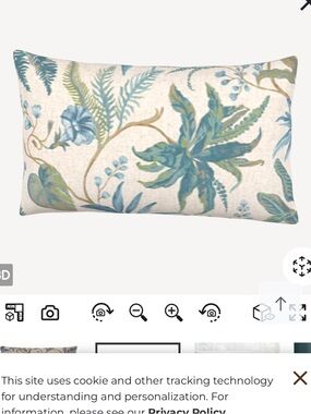 Set of 2 Ballard Designs pillow covers 12x20 Winthrop blue